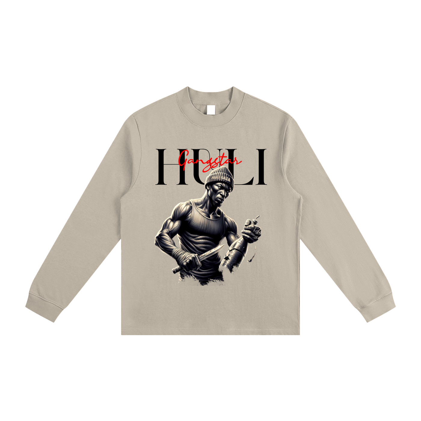 HULI GANGSTAR NON-SHRINK MOCK NECK SWEATSHIRT
