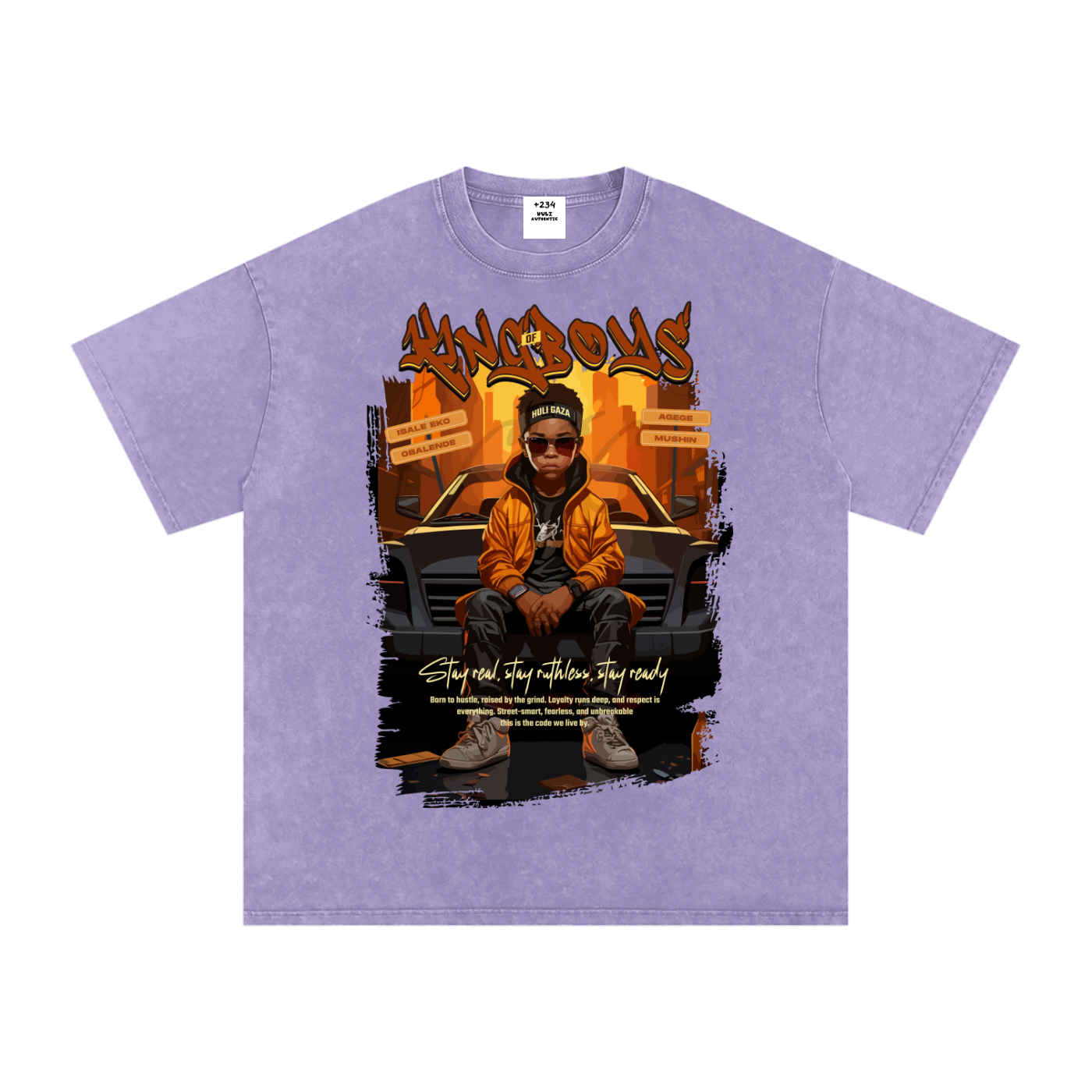 KING OF BOIS SNOW WASHED OVERSIZED COTTON T-SHIRT