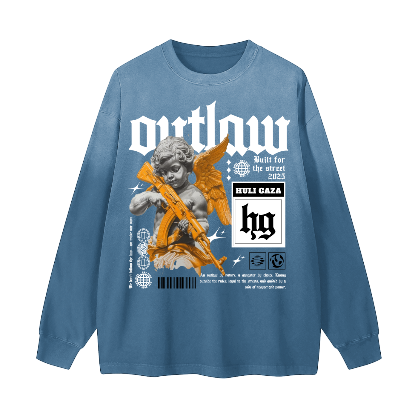 GRADIENT WASHED LONG SLEEVE T-SHIRT