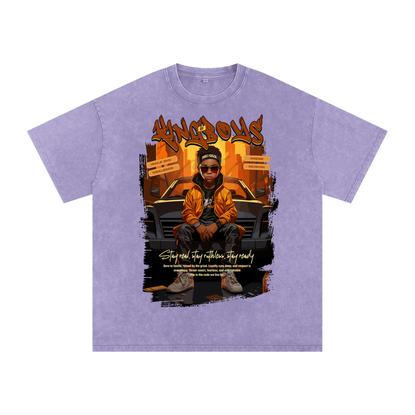 KING OF BOIS SNOW WASHED OVERSIZED COTTON T-SHIRT