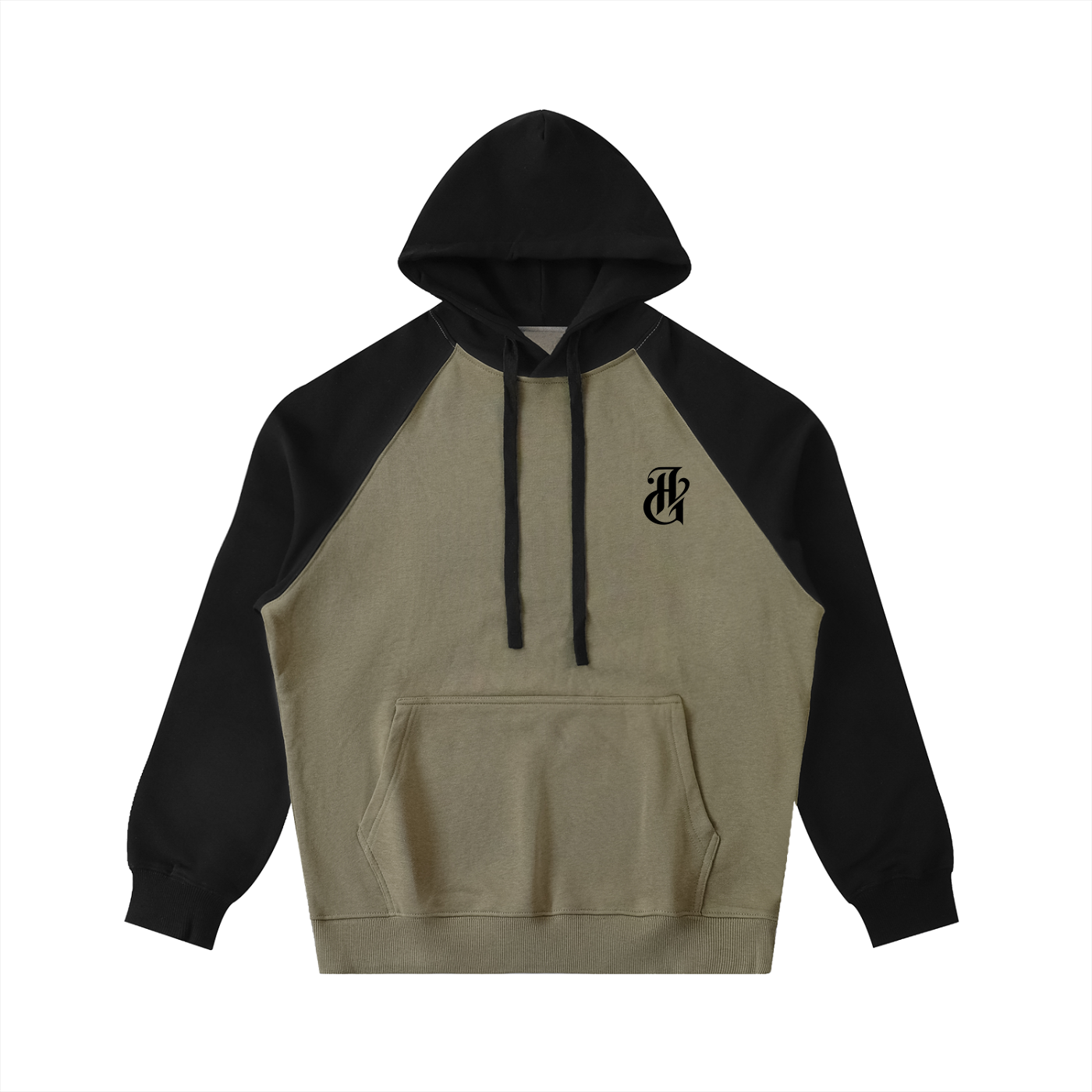 SPIRITUAL BODY COLOR-BLOCK RAGLAN SLEEVE HOODIE