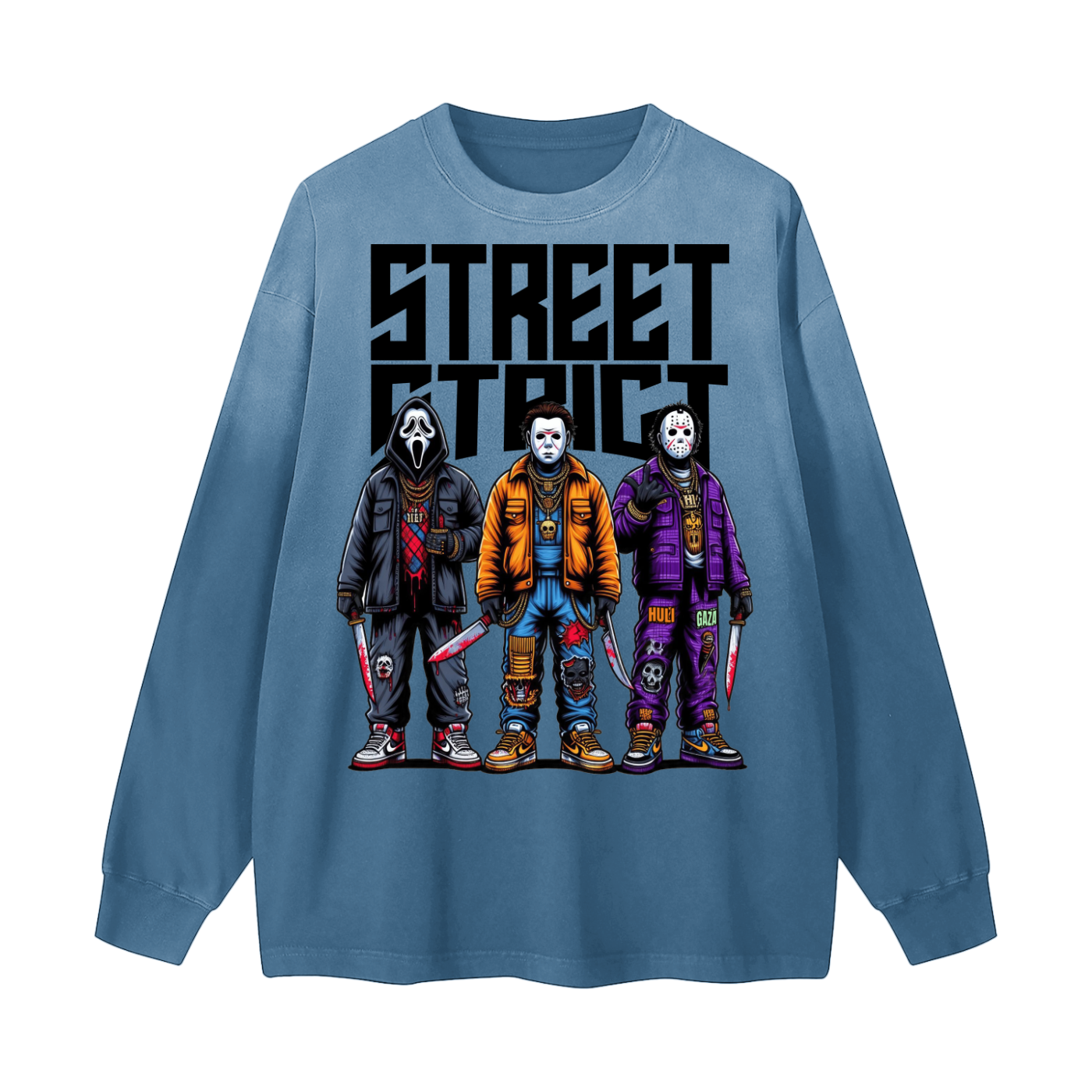 STREET STRICT EDITION GRADIENT WASHED LONG SLEEVE T-SHIRT
