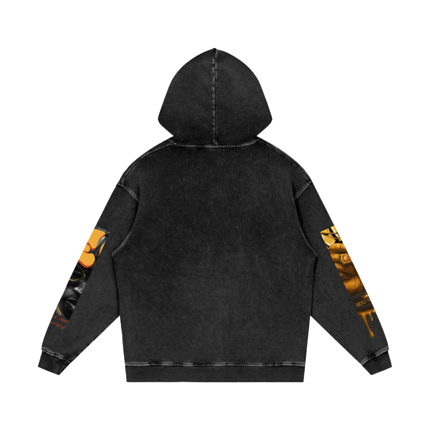 HULI ACTIVE SNOW WASHED LOOSE COTTON HOODIE