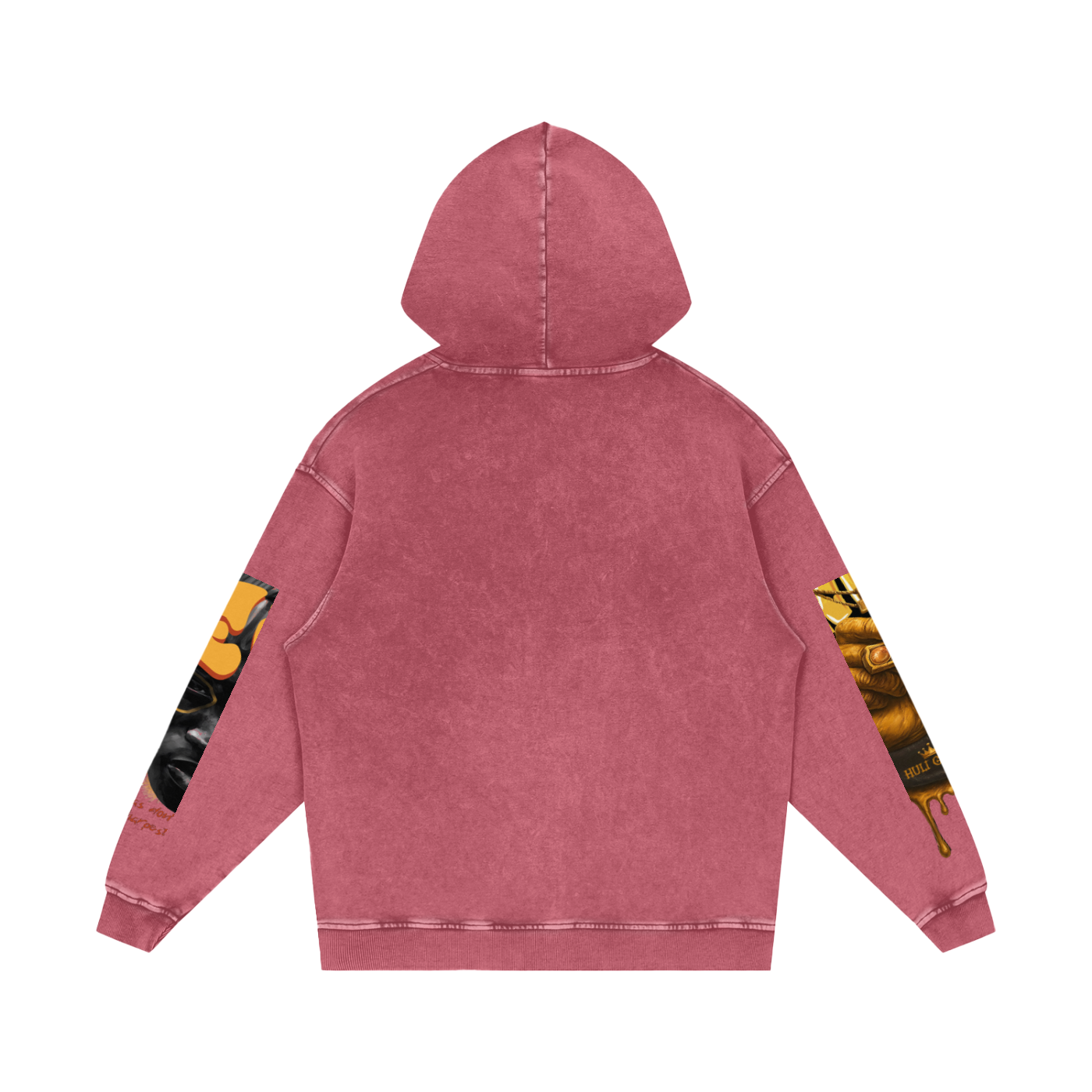 HULI ACTIVE SNOW WASHED LOOSE COTTON HOODIE