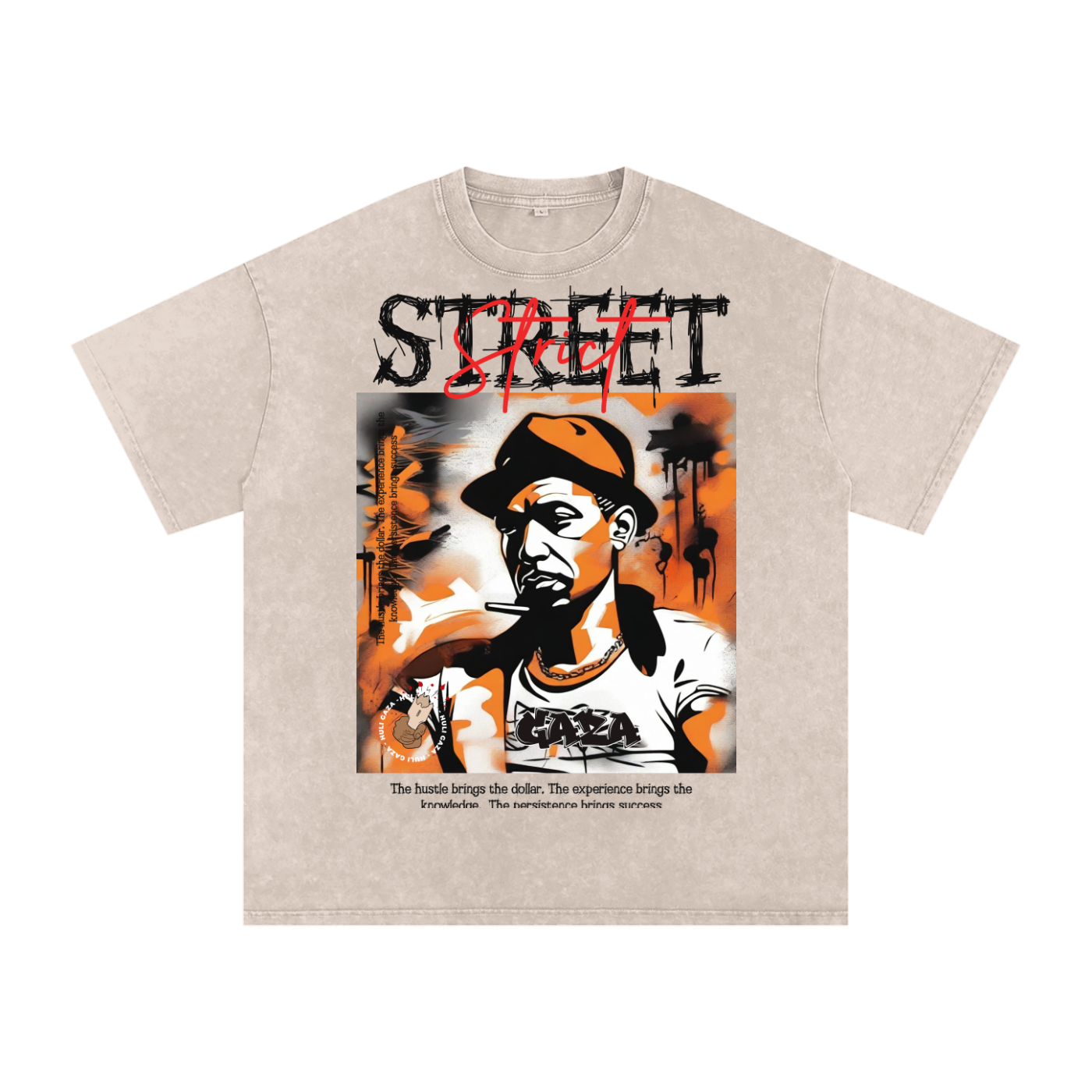 STREET STRICT SNOW WASHED OVERSIZED COTTON T-SHIRT